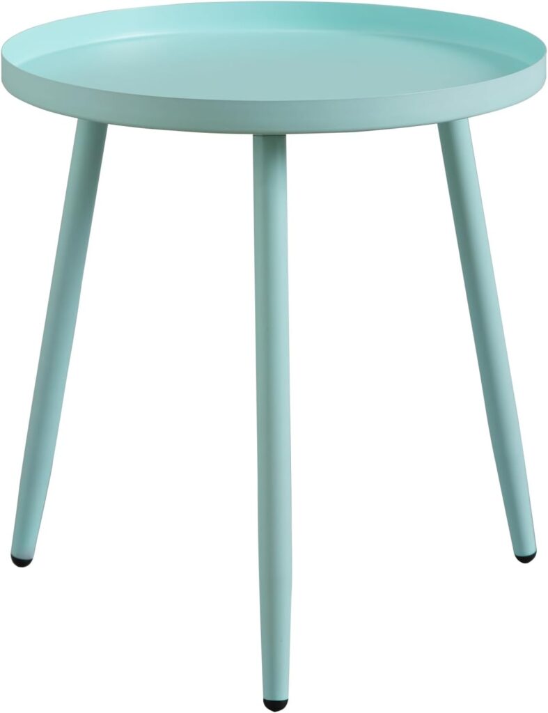 AOJEZOR Side Table:End Table for Living Room-Small Side Tables for Small Spaces Winter Sky with 3 Legged