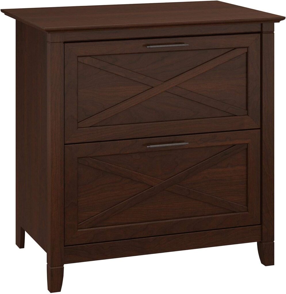 Bush Furniture Key West 2 Drawer Lateral File Cabinet, 30W x 20D x 30H, Bing Cherry