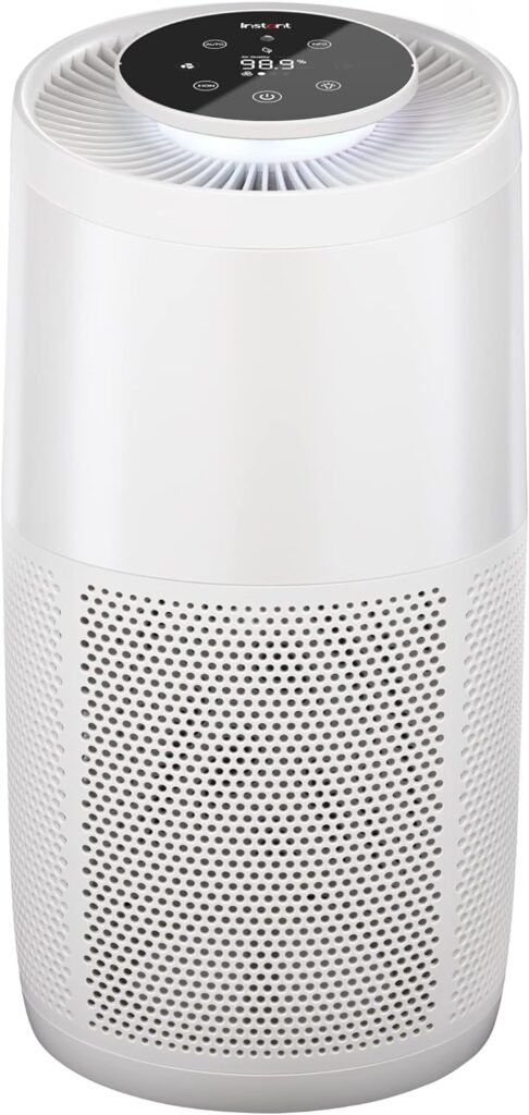 Instant HEPA Quiet Air Purifier, From the Makers of Instant Pot with Plasma Ion Technology for Rooms up to 1,940ft2, removes 99% of Dust, Smoke, Odors, Pollen  Pet Hair, for Bedrooms, Offices, Pearl