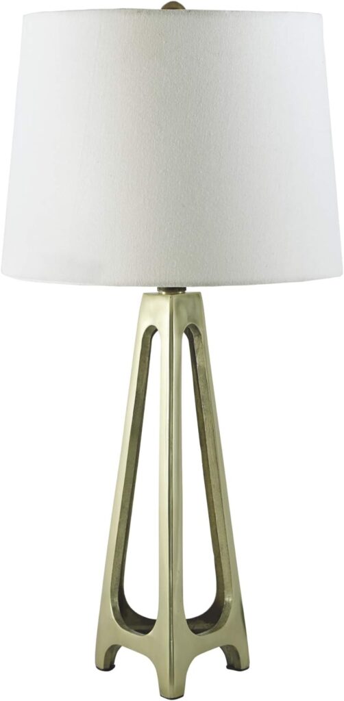 Signature Design by Ashley Marnina 25.5 Neutral Ceramic Table Lamp Set, 2 Count, Taupe