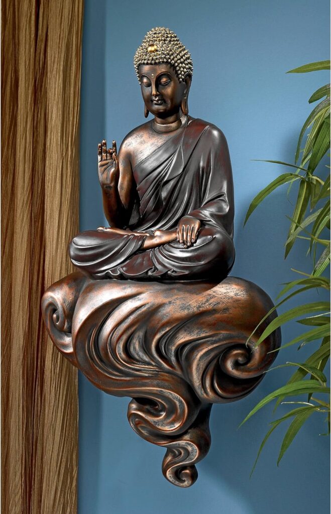 Design Toscano Enlightened Buddha on a Cloud Floating Wall Sculpture