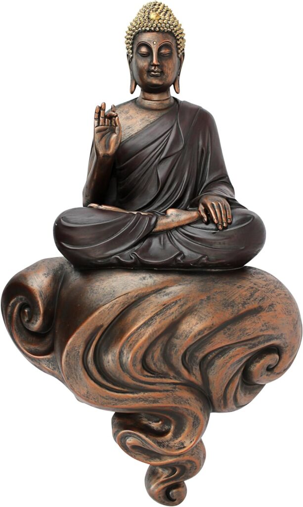 Design Toscano Enlightened Buddha on a Cloud Floating Wall Sculpture