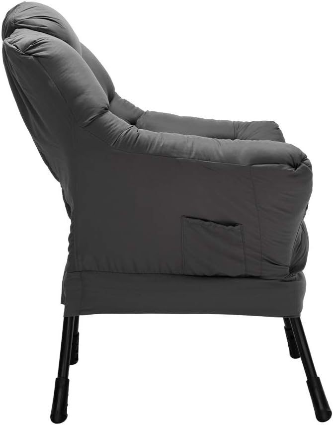 HollyHOME Oversized Padded Fabric Lounge Chair with Armrests for Living Room and Bedroom