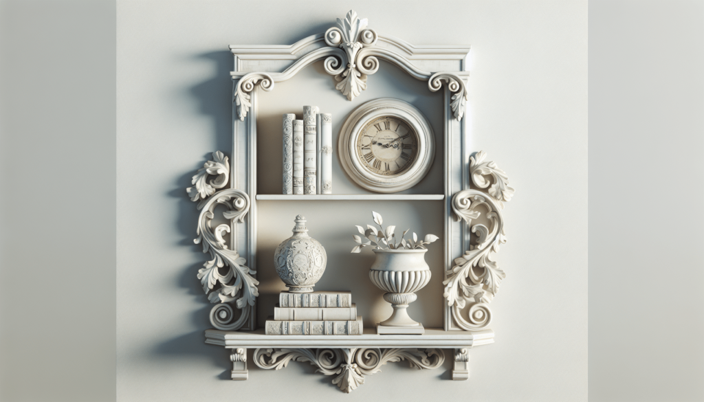 Touch of Class Clareville Antique White Acanthus Leaf Wall Shelf | Victorian Style Decor