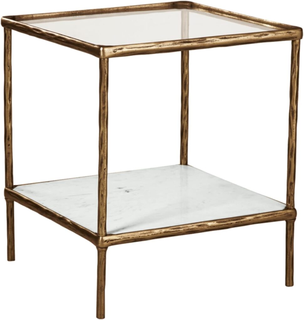 Signature Design by Ashley Ryandale Contemporary Accent Table, Antique Brass Finish